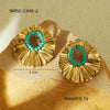 Wholesale Women's Retro Geometric Titanium Steel And Stainless Steel Electroplated Earrings
