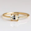 Wholesale Women's Retro Geometric Titanium Steel Birthstone Ring With Vacuum Plating 18K True Gold In Furnace