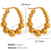 Wholesale Women's Retro Geometric 316L Stainless Steel Electroplated Earrings