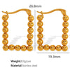 Wholesale Women's Retro Geometric 316L Stainless Steel Electroplated Earrings
