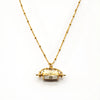 Wholesale Women's Retro Gold Electroplated Copper Eyeshaped Pendant Necklace Stacking Style