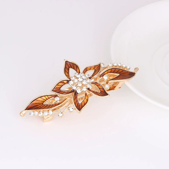 Wholesale Women's Retro Hair Accessories Rhinestone Oil Drop Clip