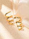Wholesale Women's Retro High Grade Temperament Titanium Steel Earrings With Geometric Pattern And Electroplating