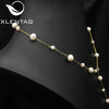 Wholesale Women's Retro Highend Freshwater Pearl Geometric Style Necklace With Electroplating And Regular Chain