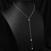 Wholesale Women's Retro Highend Freshwater Pearl Geometric Style Necklace With Electroplating And Regular Chain