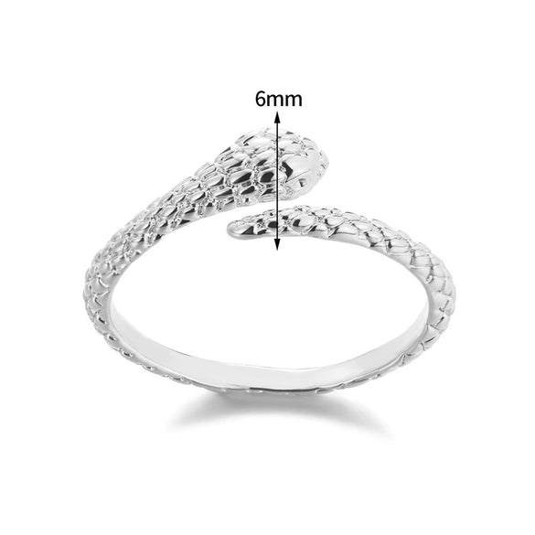 Wholesale Women's Retro Hip Hop Snake Ring Copper Electroplated