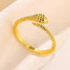 Wholesale Women's Retro Hip Hop Snake Ring Copper Electroplated