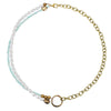 Wholesale Women's Retro Imitation Pearl Glass Alloy Geometric O Chain Necklace With Electroplating