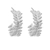 Wholesale Women's Retro Leaf Geometric Hoop And Chain Earrings Copper Plated With Real Gold And Zirconia Design