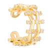 Wholesale Women's Retro Light Luxury Copper Ear Clip Inlaid Zircon With Geometric Heart Letters Numbers Text Design