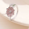 Wholesale Women's Retro Light Luxury Geometric Copper Pearl Butterfly Ring Inlaid With Zircon And Electroplated