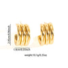 Wholesale Women's Retro Light Luxury Geometric Titanium Steel Hoop Earrings With Electroplating
