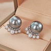 Wholesale Women's Retro Light Luxury Imitation Pearl Cat Claw Earrings With Electroplating