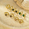 Wholesale Women's Retro Light Luxury Stainless Steel And 18K Inlaid Love Zircon Earrings With Electroplating