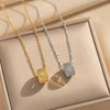 Wholesale Women's Retro Light Luxury Style Star Pattern Copper Zircon Inlaid Gold Plated O Word Chain Small Waist Necklace