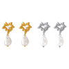 Wholesale Women's Retro Luxury Exaggerated Love Style 316L Stainless Steel Gold Plated Earrings With Heart And Geometric Pattern