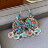 Wholesale Women's Retro Metal Geometric Tassel Earrings With Electroplating Design
