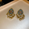 Wholesale Women's Retro Metal Geometric Tassel Earrings With Electroplating Design