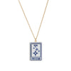 Wholesale Women's Retro Minimalist Geometric Heart Tarot Copper Goldplated Necklace