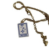 Wholesale Women's Retro Minimalist Geometric Heart Tarot Copper Goldplated Necklace