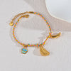 Wholesale Women's Retro Multielement Titanium Steel Fruitshaped Electroplated Bracelet