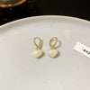 Wholesale Women's Retro Natural Style Alloy 925 Silver Electroplated Zircon Pearl Earrings With Flower And Geometric Patterns