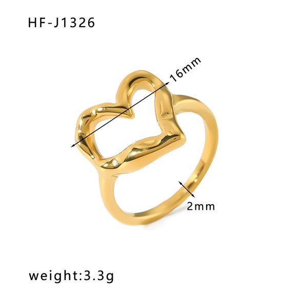 Wholesale Women's Retro Opening Ring With Zircon In Geometric Pattern Titanium Steel