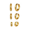 Wholesale Women's Retro Original Design Geometric Ushaped Titanium Steel And Stainless Steel Gold Plated Earrings