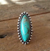 Wholesale Women's Retro Oval Turquoise Alloy Ring With Electroplating