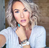 Wholesale Women's Retro Oval Turquoise Alloy Ring With Electroplating