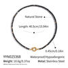 Wholesale Women's Retro Palace Style Geometric 18K Real Gold Plated Natural Stone Beaded Handmade Necklace