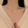 Wholesale Women's Retro Pearl Clavicle Chain Necklace Copper Geometric Heart Bow Electroplated