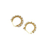 Wholesale Women's Retro S925 Silver And Gold Plated Copper Pearl Stud Earrings With Oblate And Flat Round Pearls Set With Pearls