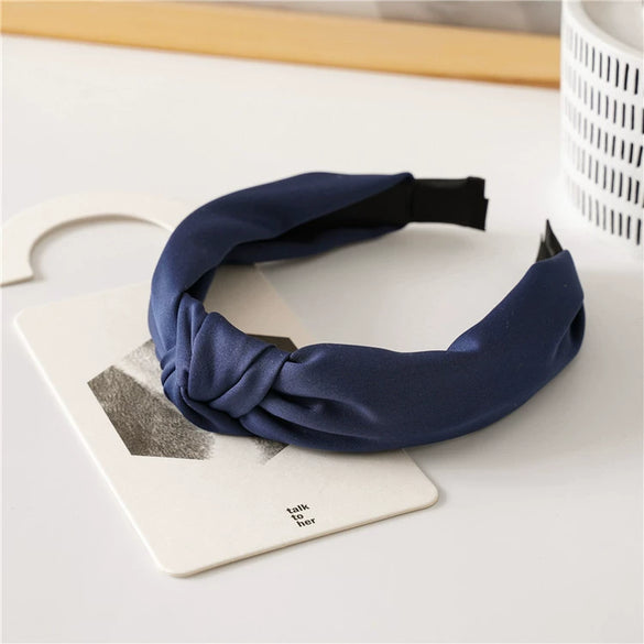 Wholesale Women's Retro Satin Handmade Knotted Hair Band Hair Accessories