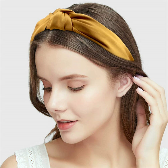 Wholesale Women's Retro Satin Handmade Knotted Hair Band Hair Accessories