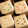 Wholesale Women's Retro Simple Flower Stainless Steel Electroplated Bracelet Accessories Connecting Chain