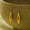 Wholesale Women's Retro Simple Stainless Steel 18K Gold Electroplated Irregular Drop Shape Earrings