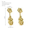 Wholesale Women's Retro 316L Stainless Steel Irregular Lava Leaf Earrings With 18K Gold Plated Electroplating Design