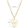 Wholesale Women's Retro Stainless Steel Love Necklace With Heart Shape Letters Pendant And Cross Chain Electroplated