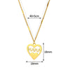 Wholesale Women's Retro Stainless Steel Love Necklace With Heart Shape Letters Pendant And Cross Chain Electroplated
