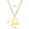 Wholesale Women's Retro Stainless Steel Love Necklace With Heart Shape Letters Pendant And Cross Chain Electroplated
