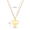 Wholesale Women's Retro Stainless Steel Love Necklace With Heart Shape Letters Pendant And Cross Chain Electroplated