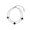 Wholesale Women's Retro Star Pattern Titanium Steel Electroplated Anklet