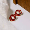 Wholesale Women's Retro Style Natural Freshwater Pearl S925 Silver Flower Zircon Nearly Round Earrings
