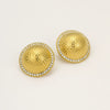 Wholesale Women's Retro Style Stainless Steel 18K Flying Saucer Geometric Pattern Electroplated Ear Jewelry