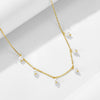 Wholesale Women's Retro Style Sterling Silver Geometric Necklace With Shell Pearl