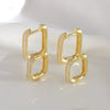 Wholesale Women's Retro Stylish Geometric Copper Electroplated Earrings