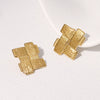 Wholesale Women's Retro Temperament Geometric Stainless Steel Electroplated Earrings
