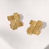 Wholesale Women's Retro Temperament Geometric Stainless Steel Electroplated Earrings