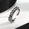 Wholesale Women's Retro Trendy Ring S925 Sterling Silver With Wings Pattern Electroplated